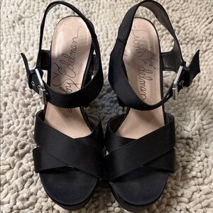 Sam Edelman Black Cross-Strap Heels